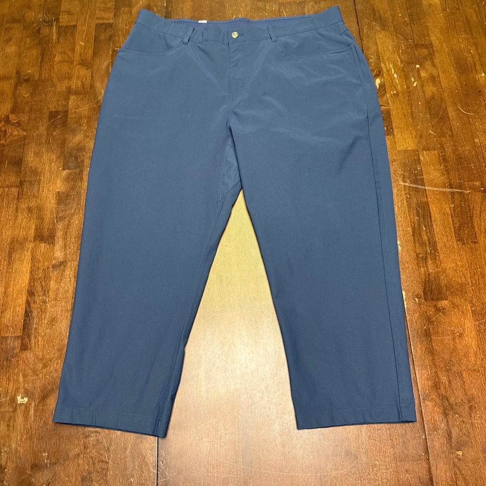 Rhoback Performance Pants Mens Fits 40x25 Navy Blue Stretch Golf Tech MPAN0001